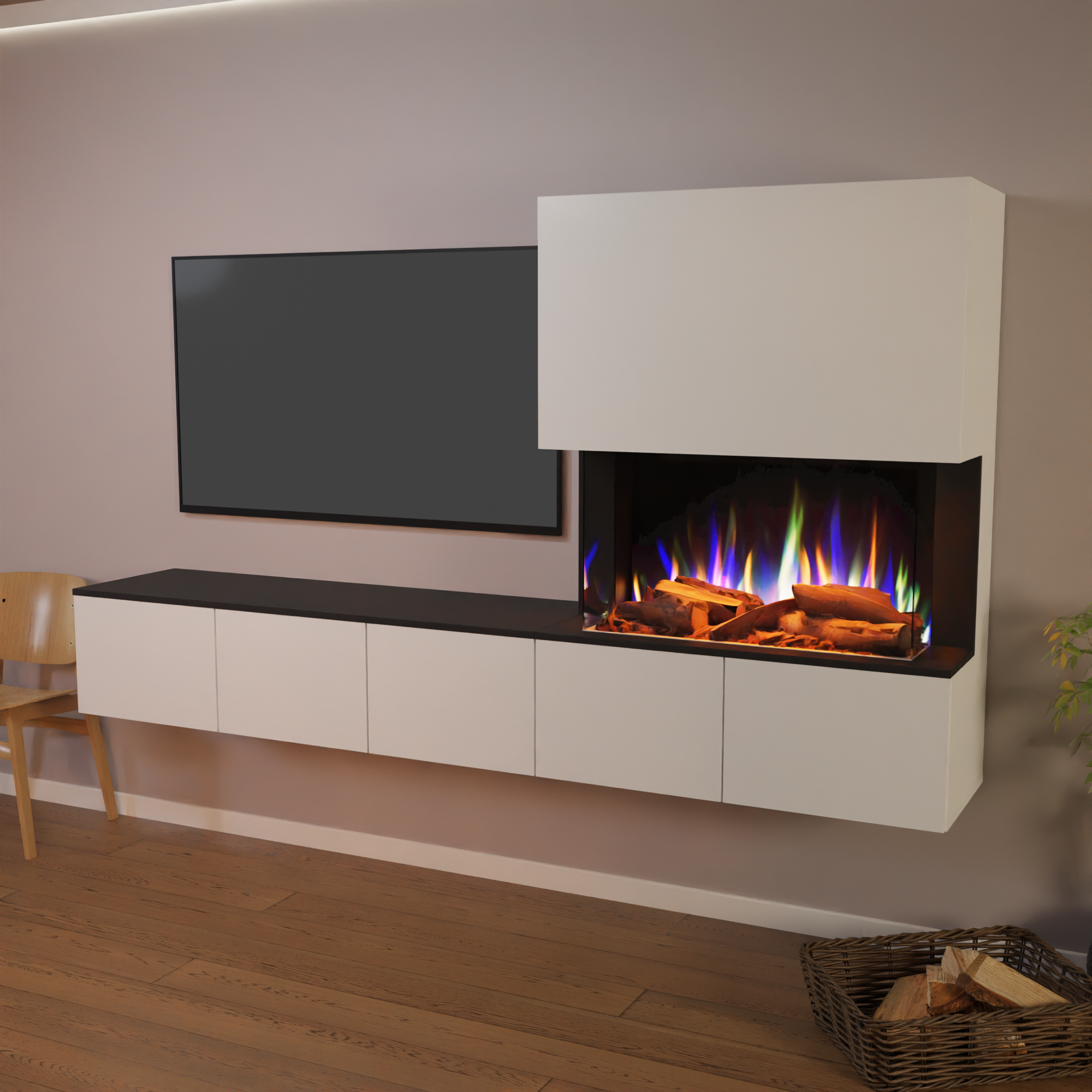 Glow Fire Elektrokamin CW5 Rechts E-Motion