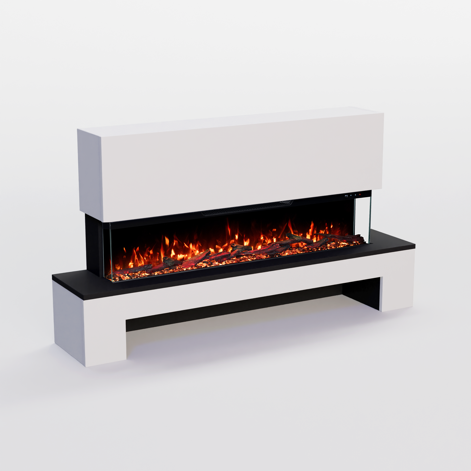 GF Core Cobalt mit Holzfach Standkamin Elektrokamin