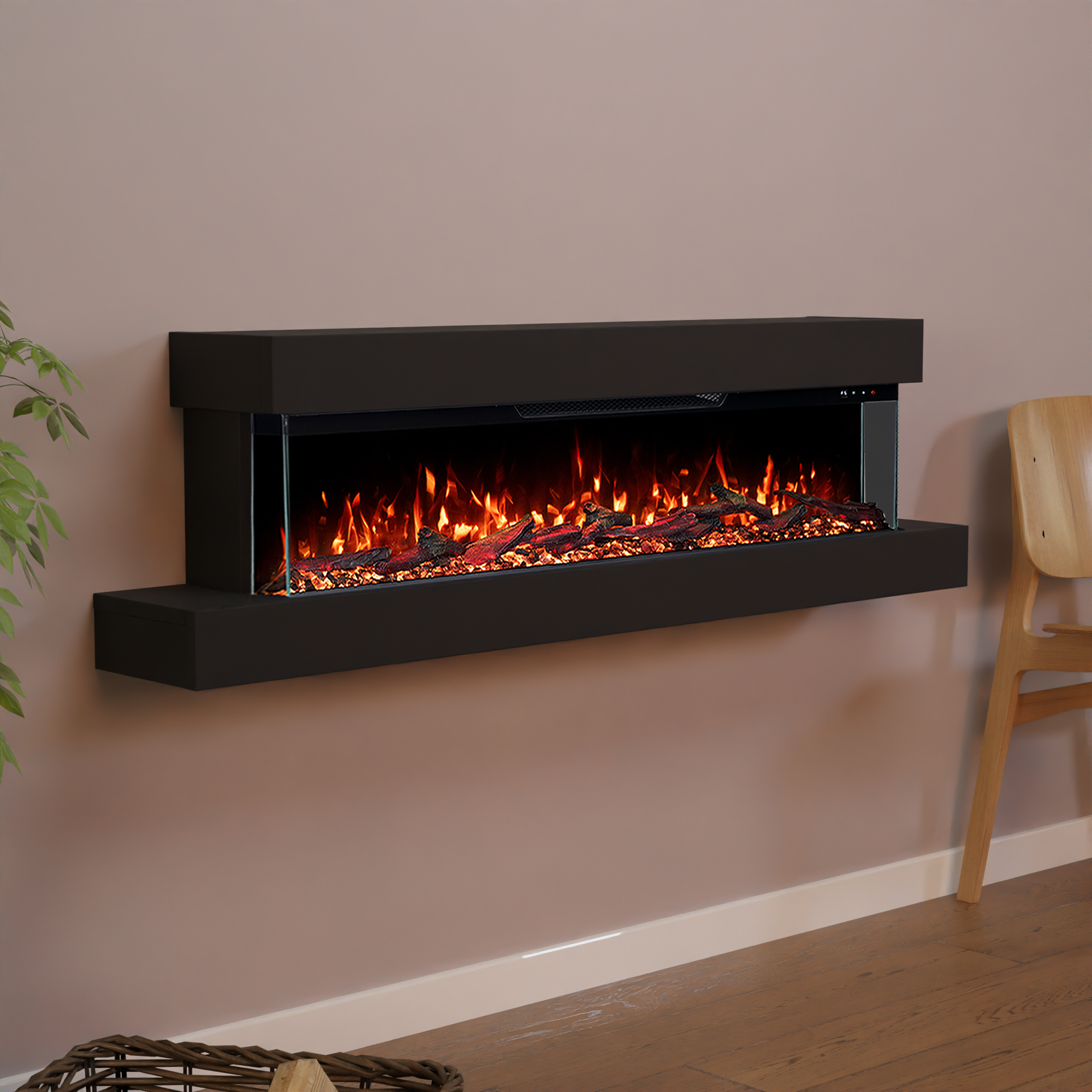 Cheminée électrique murale Glow Fire Cobalt