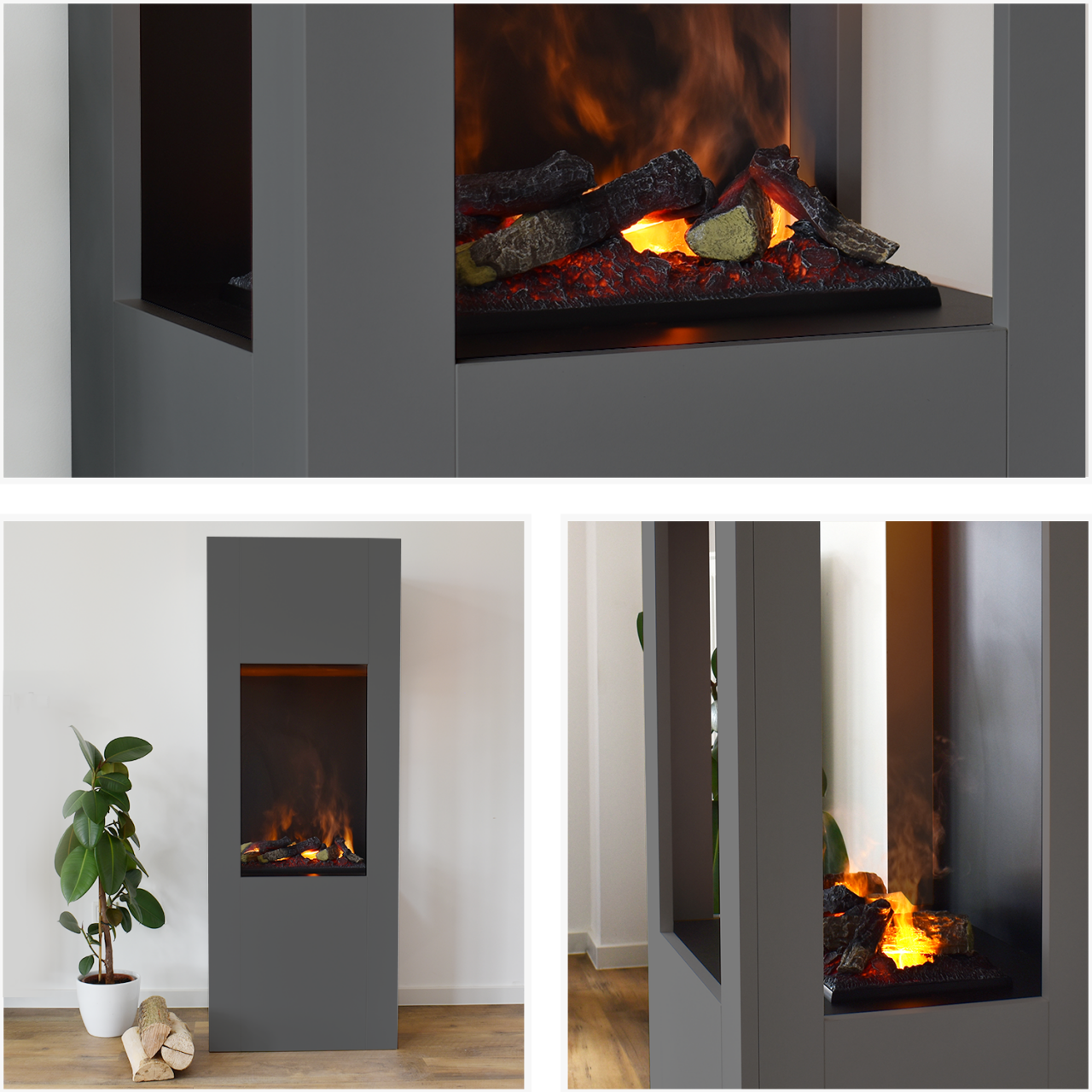 Glow Fire Böll Grau Elektrokamin mit Wasserdampf