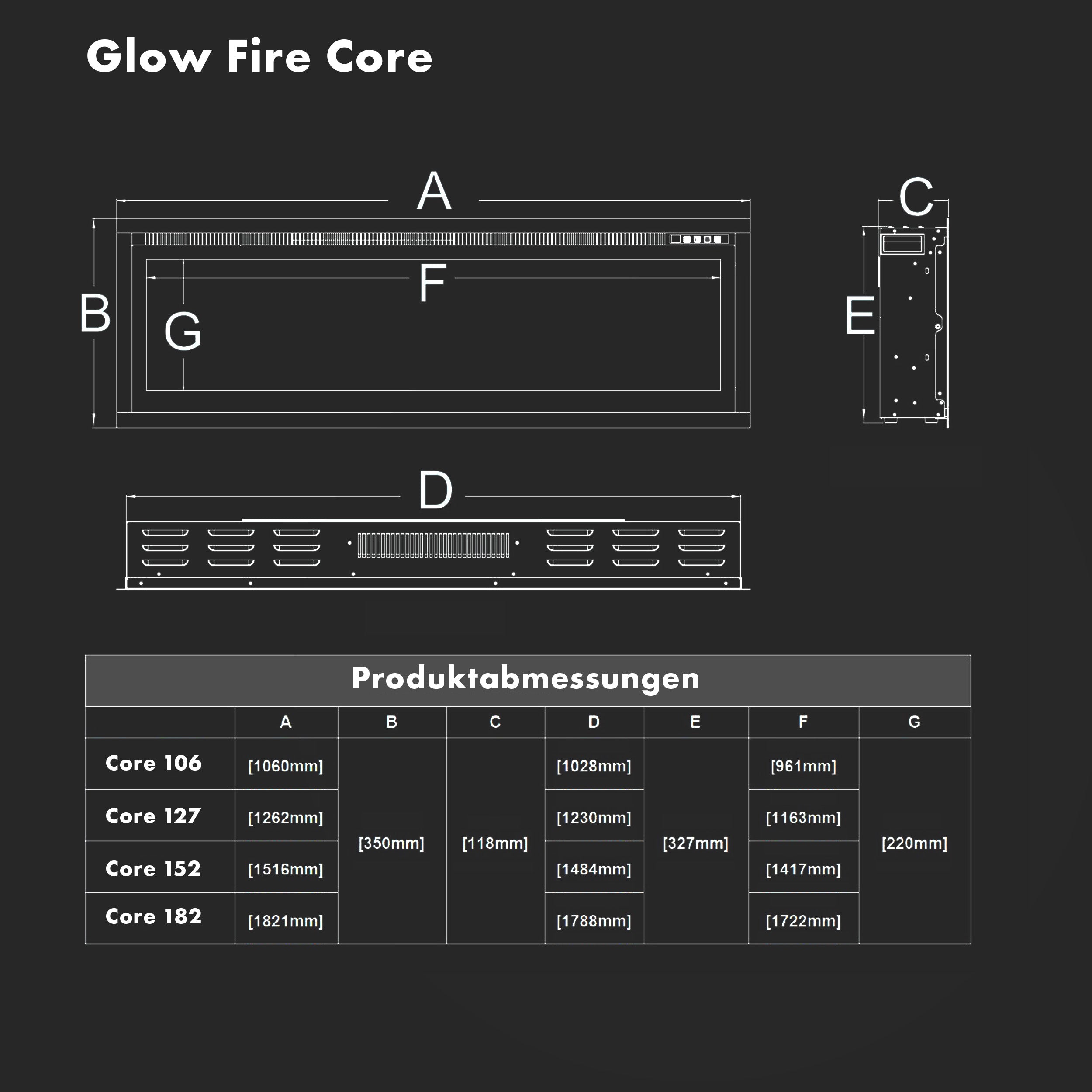 Glow Fire Core Elektrokamineinsatz