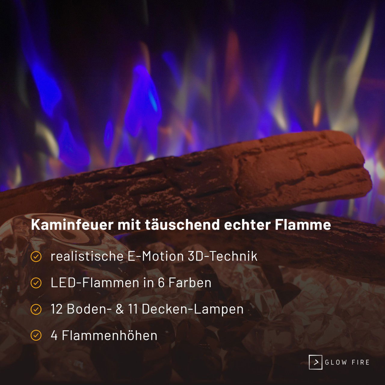 Glow Fire LED E-Motion 3D 33 Elektrokamin