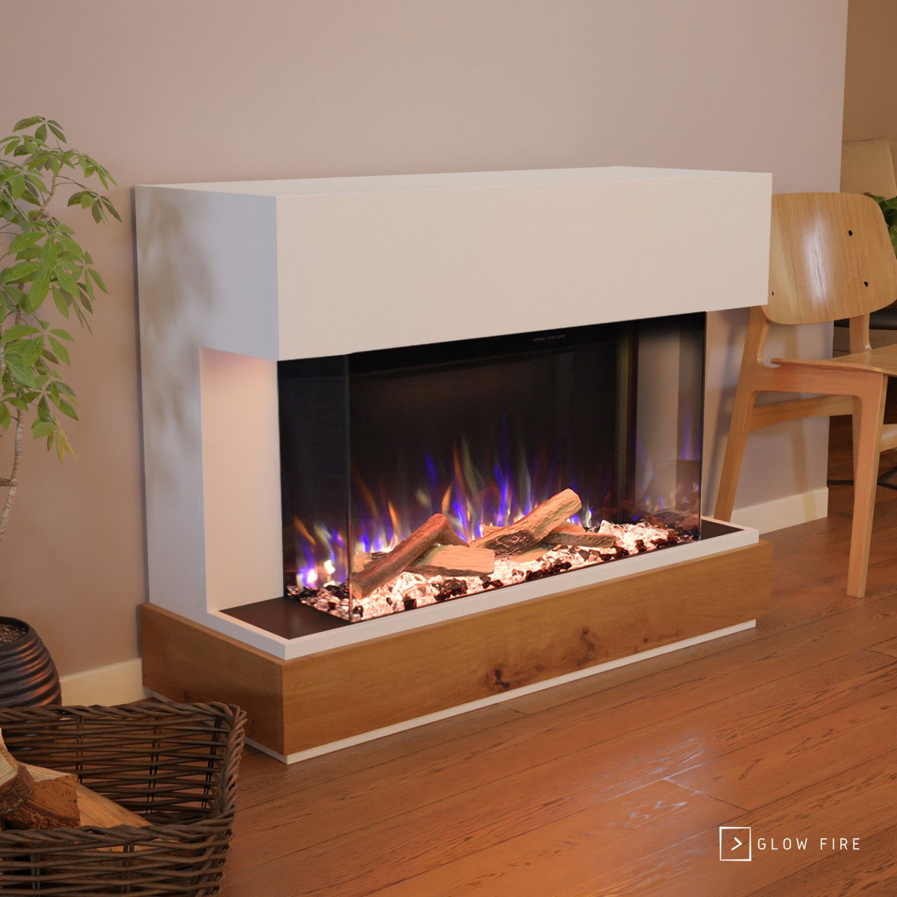 Glow Fire Curie Weiss Elektrokamin