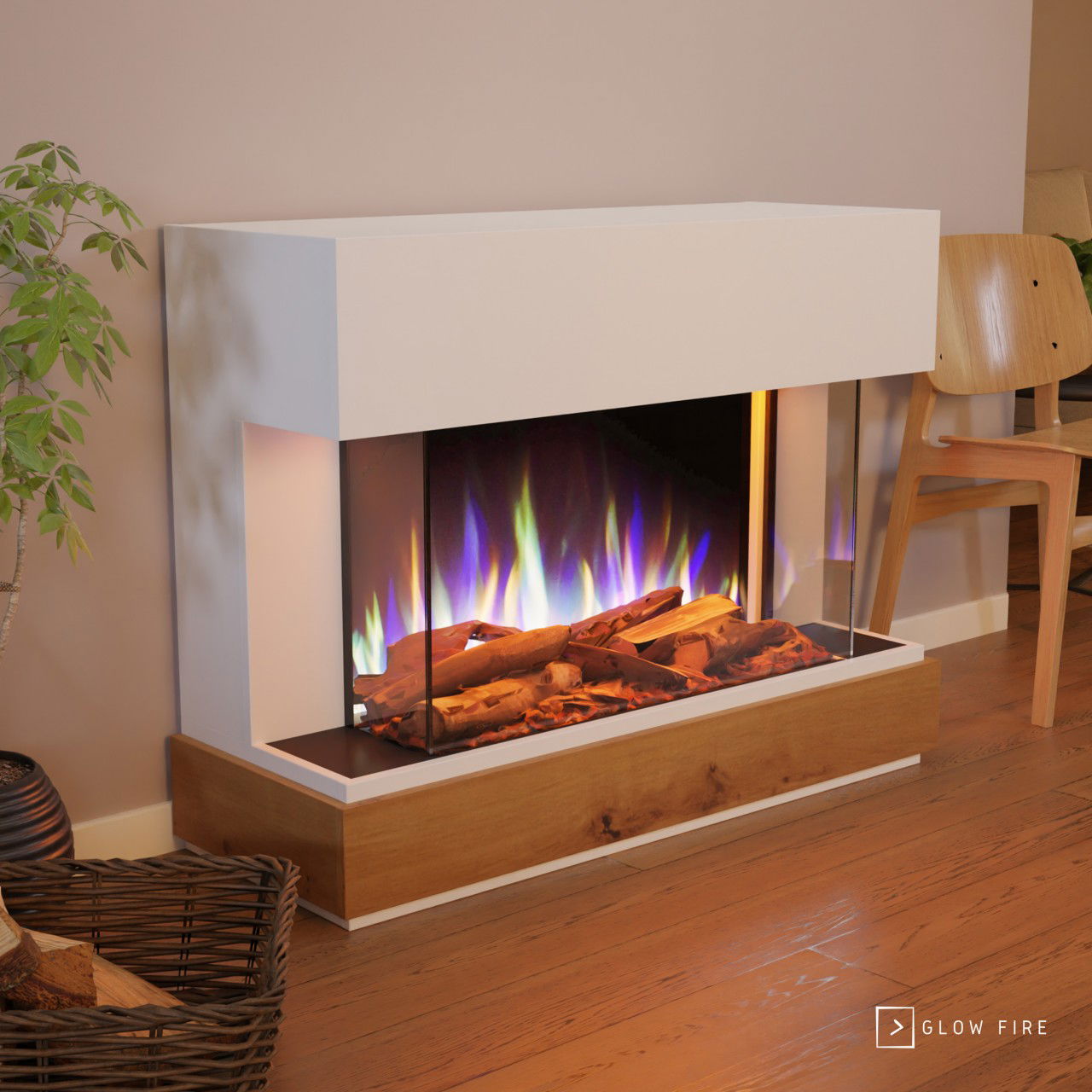 Glow Fire Curie Weiss Elektrokamin