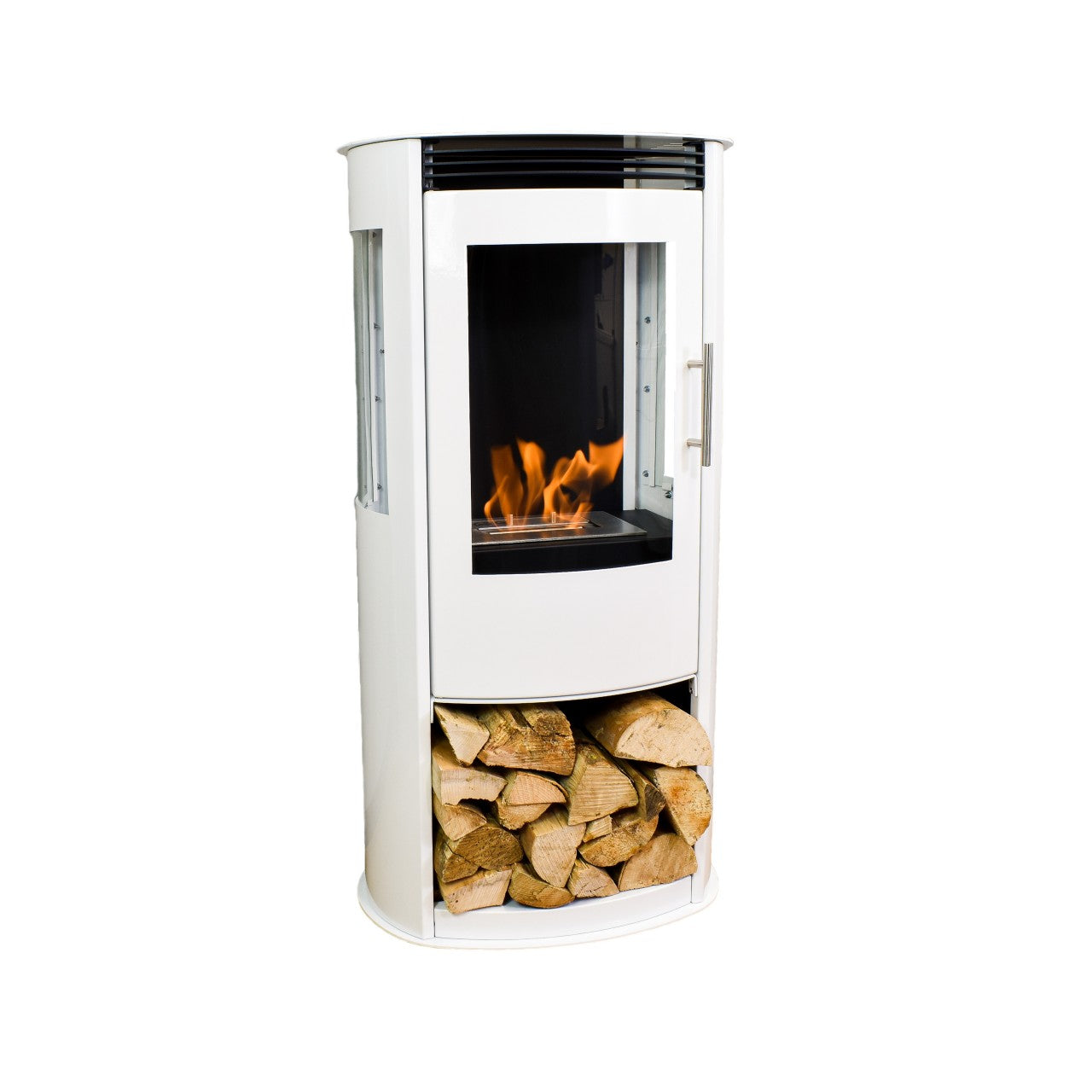 Glow Fire Göteborg Weiss Ethanol Kamin Weiß
