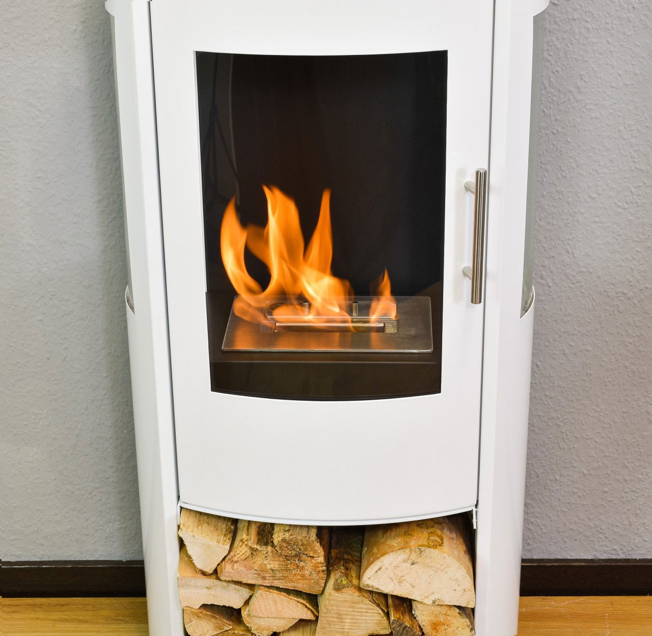 Glow Fire Göteborg Weiss Ethanol Kamin Weiß