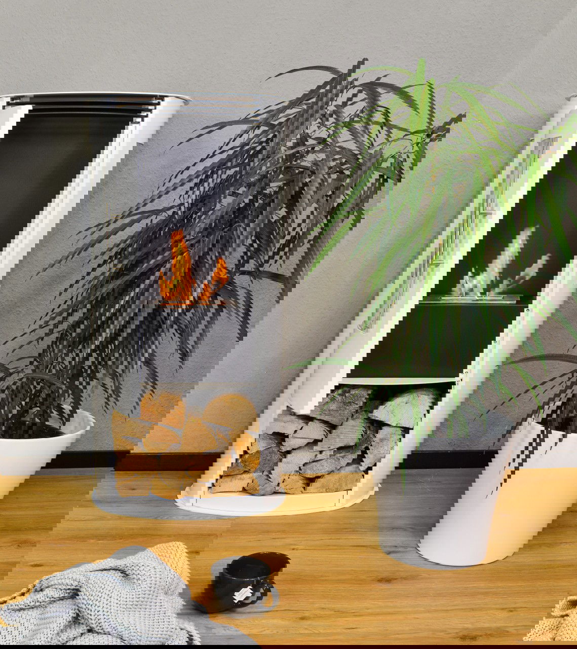 Glow Fire Göteborg Weiss Ethanol Kamin Weiß