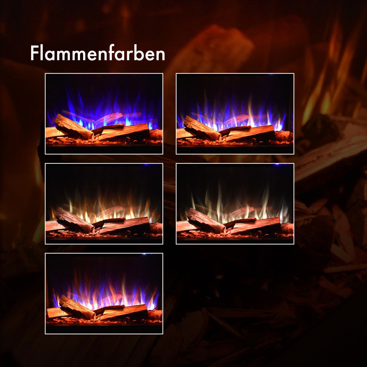 Glow Fire Einstein Linksoffen Weiß Elektrokamin