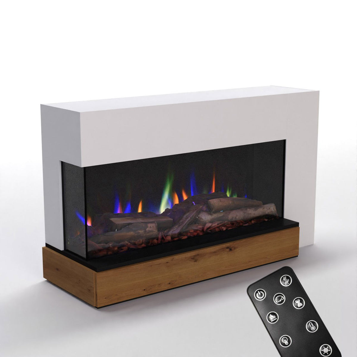 Glow Fire Einstein 50 Weiss Elektrokamin