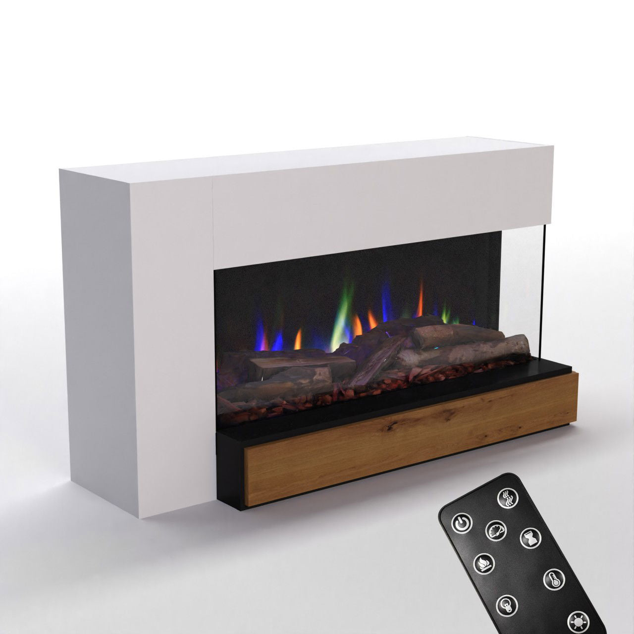 Glow Fire Einstein 50 Weiss Elektrokamin