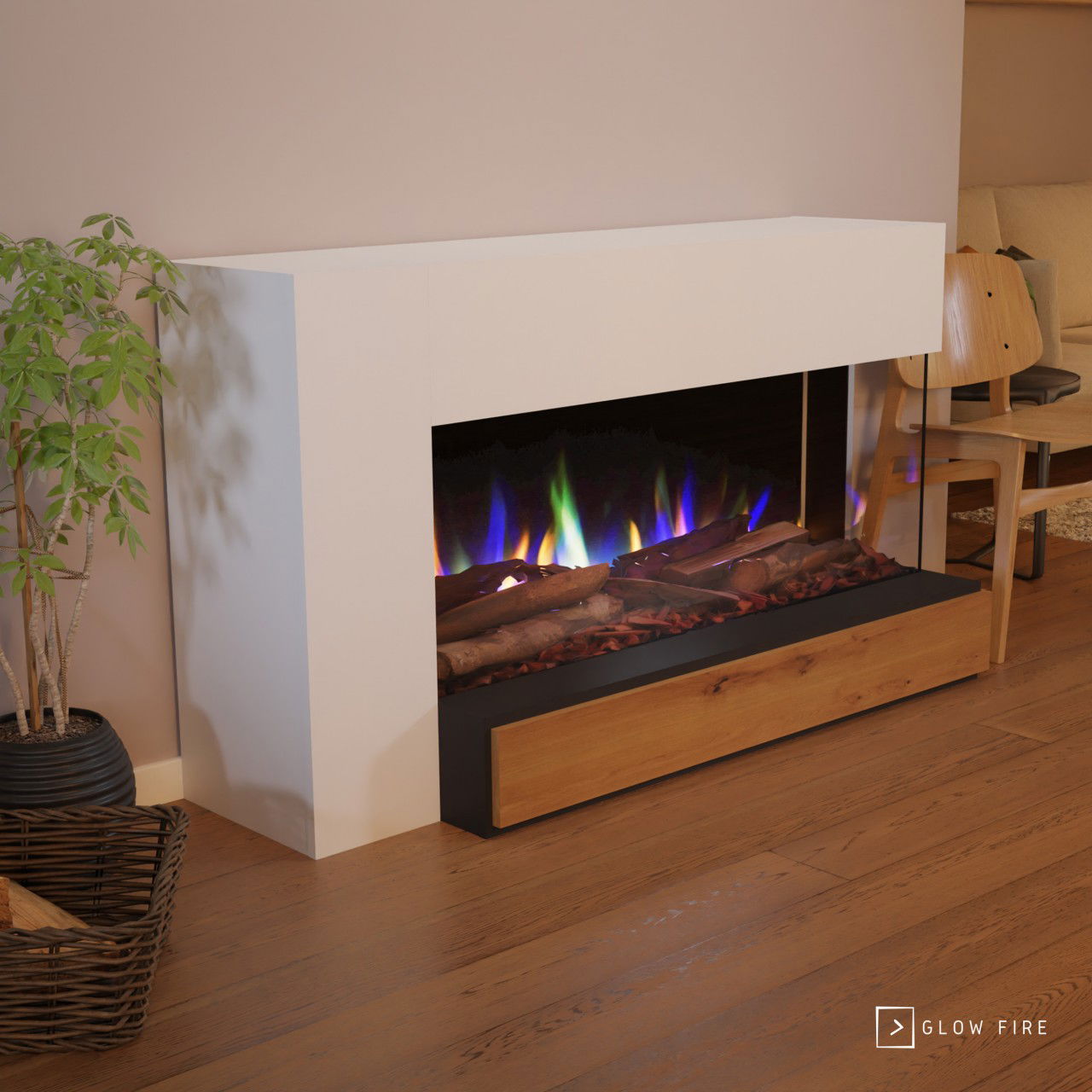 Glow Fire Einstein 50 Weiss Elektrokamin