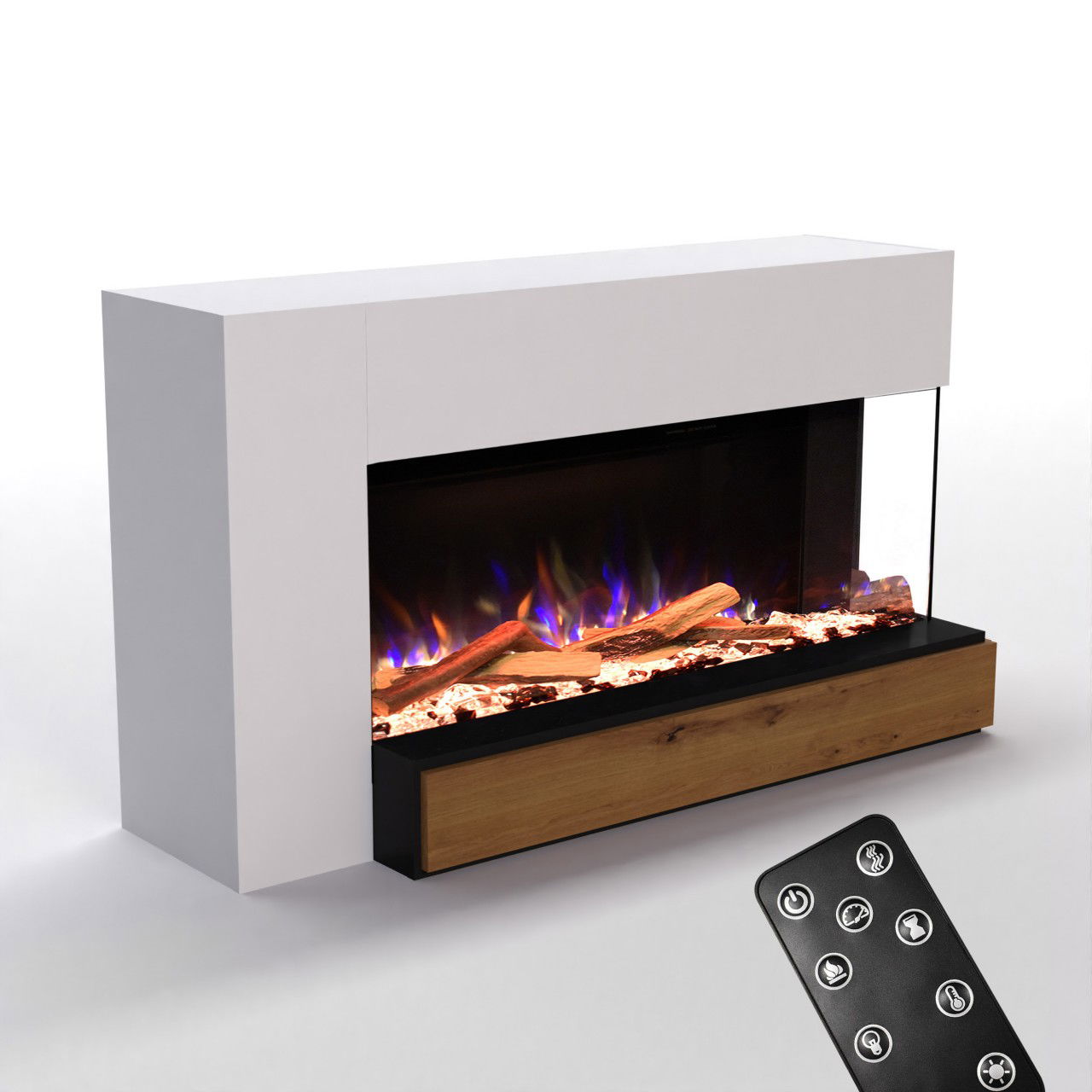 Glow Fire Einstein 50 Weiss Elektrokamin