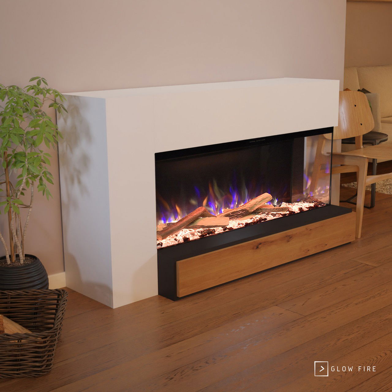 Glow Fire Einstein 50 Weiss Elektrokamin