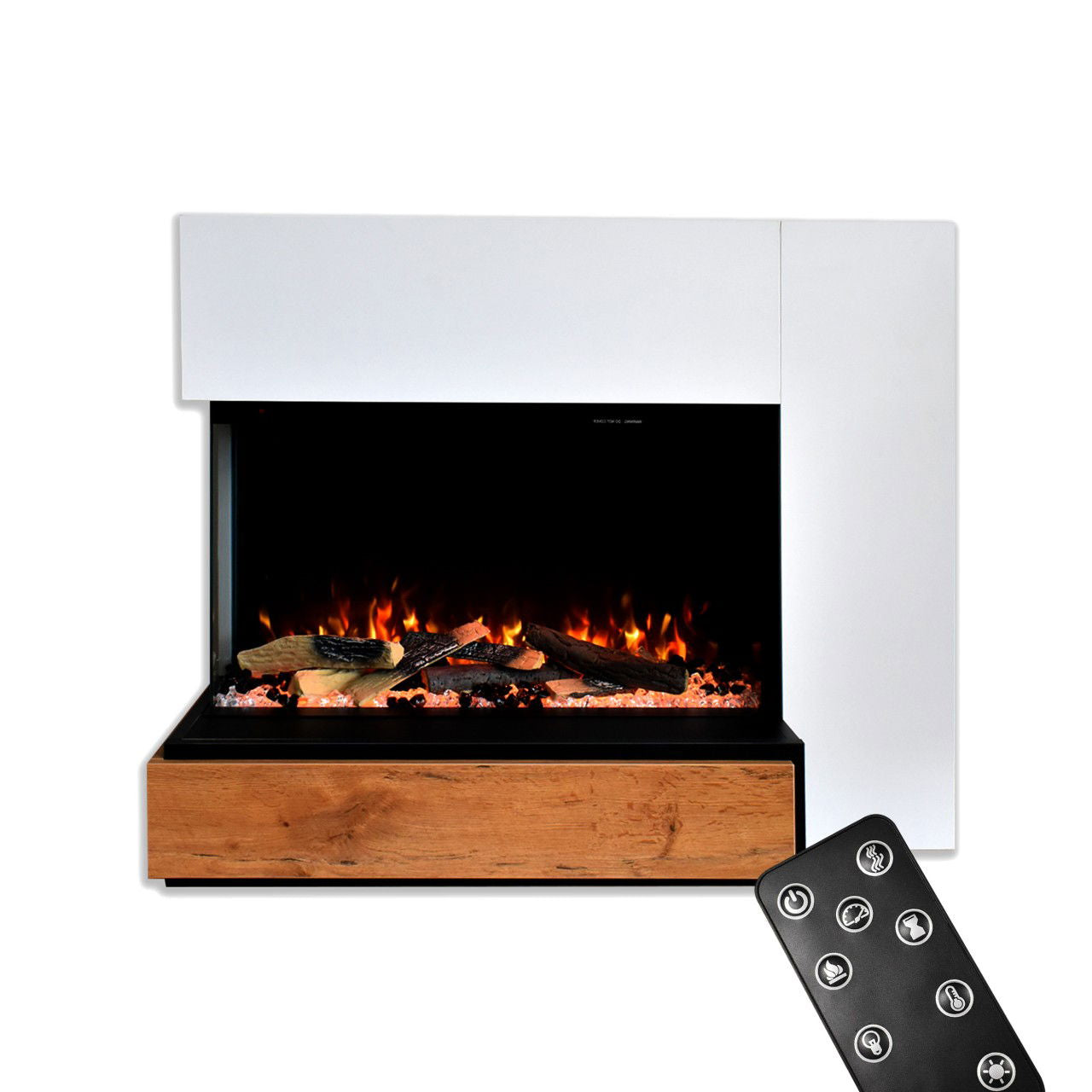 Glow Fire Einstein Linksoffen Weiß Elektrokamin