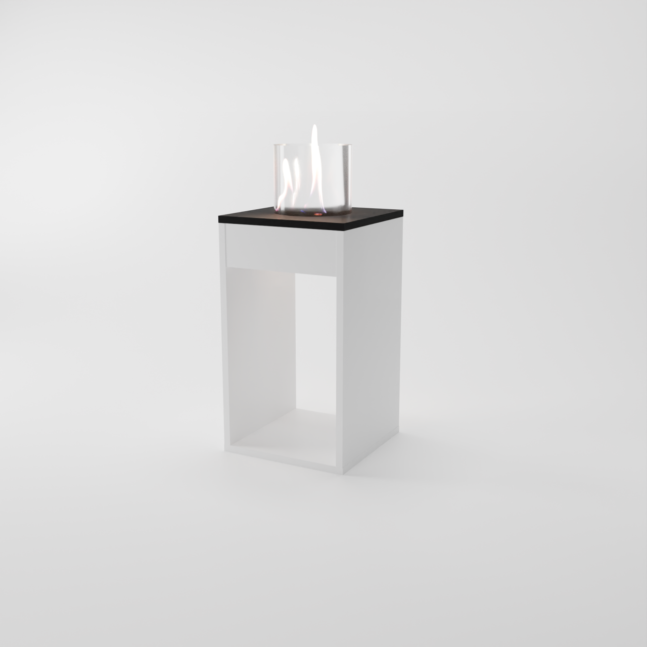 Glow Fire Emma Concept M Ethanol Kamin Weiß