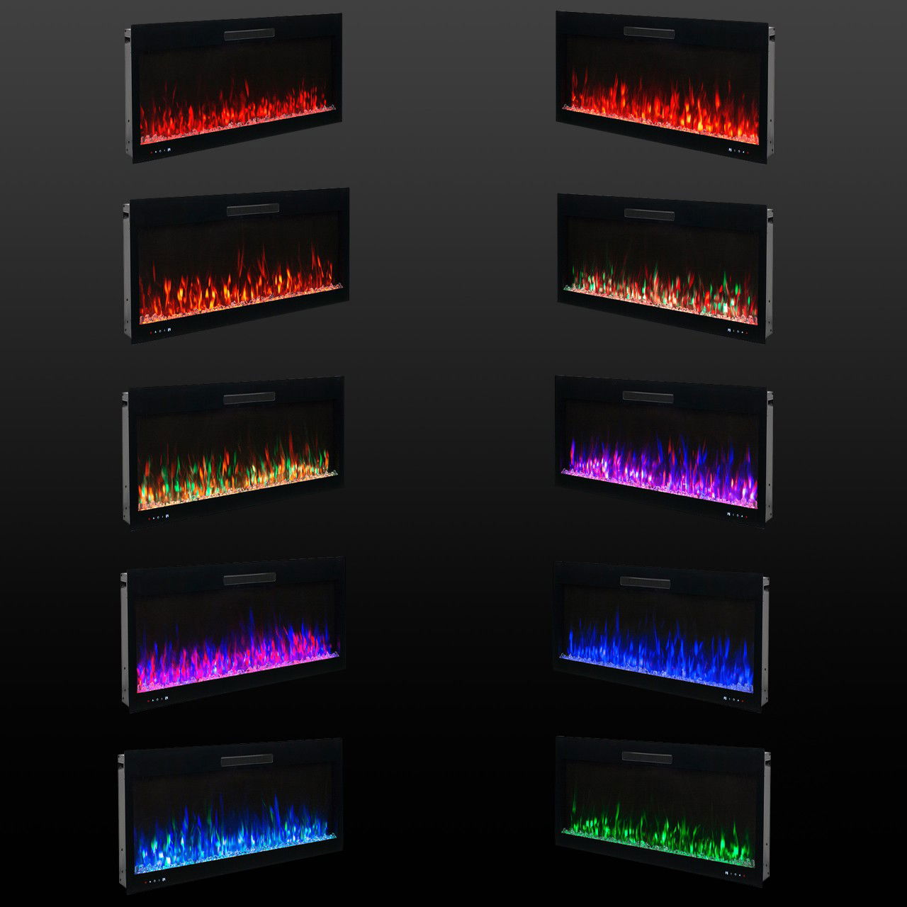 Glow Fire Inside 106 Schwarz Elektrokamin