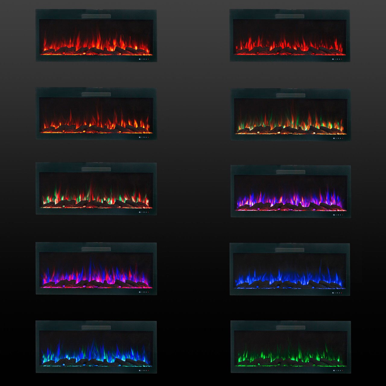 Glow Fire Inside 106 Schwarz Elektrokamin
