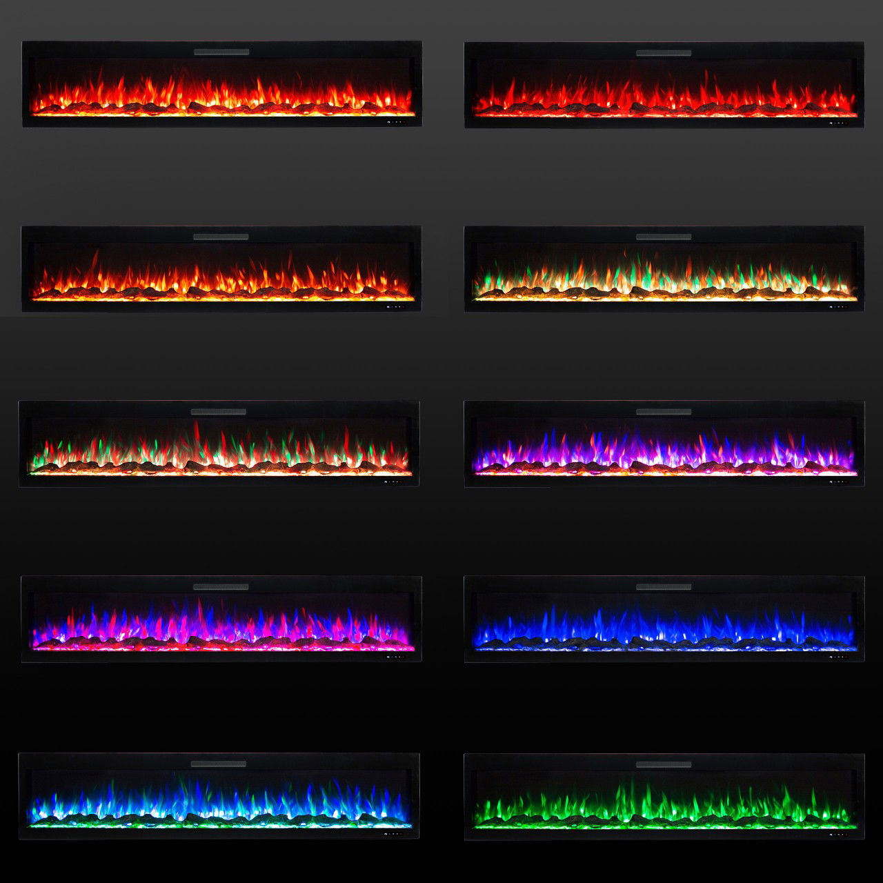 Glow Fire Fernsehwand mit integriertem LED-Kamin Inside 106