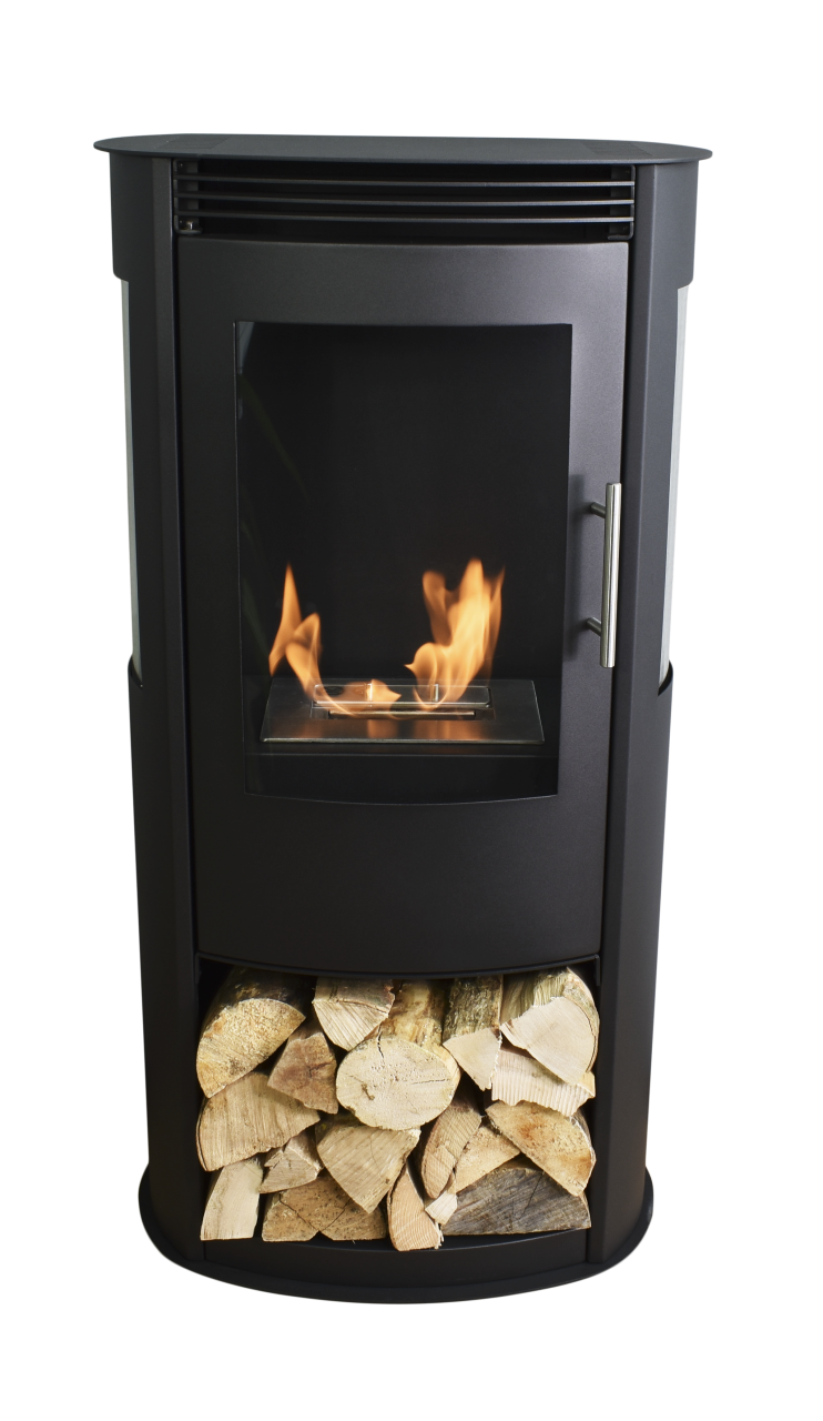 Glow Fire Göteborg Schwarz Ethanol Kamin