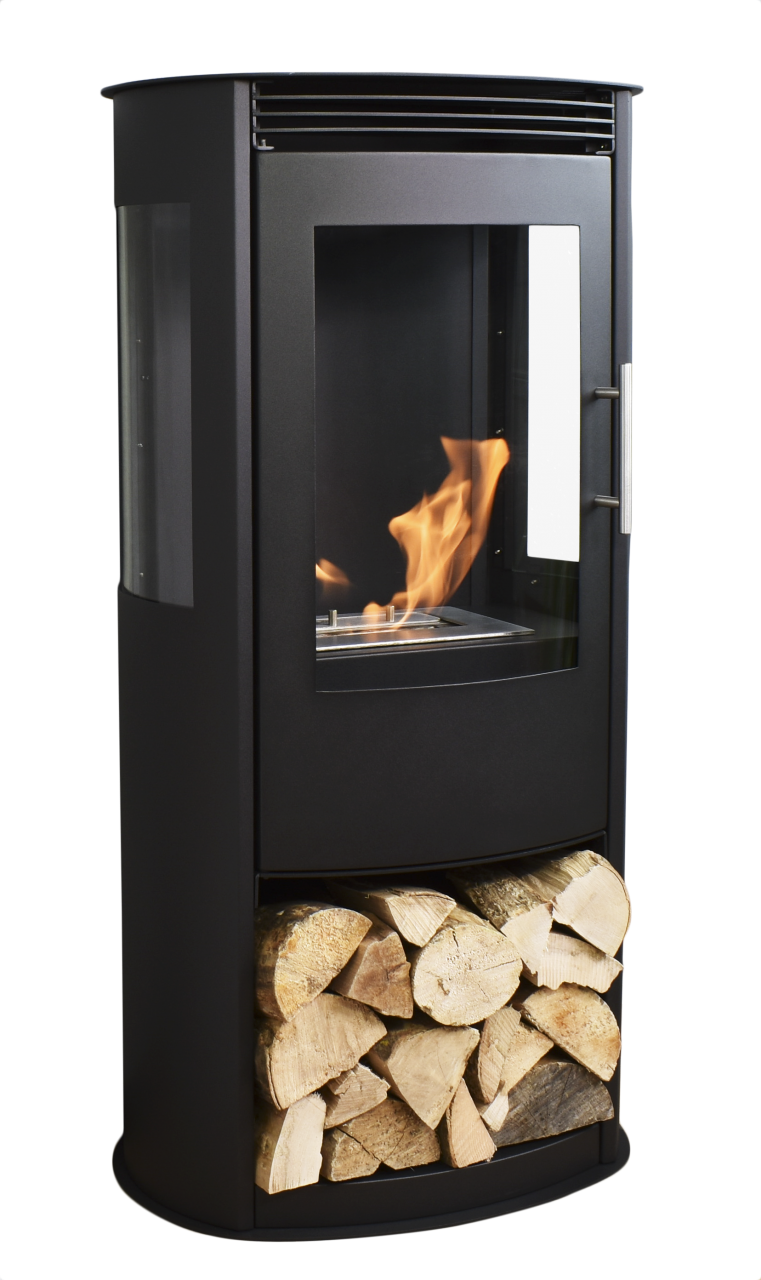 Glow Fire Göteborg Schwarz Ethanol Kamin