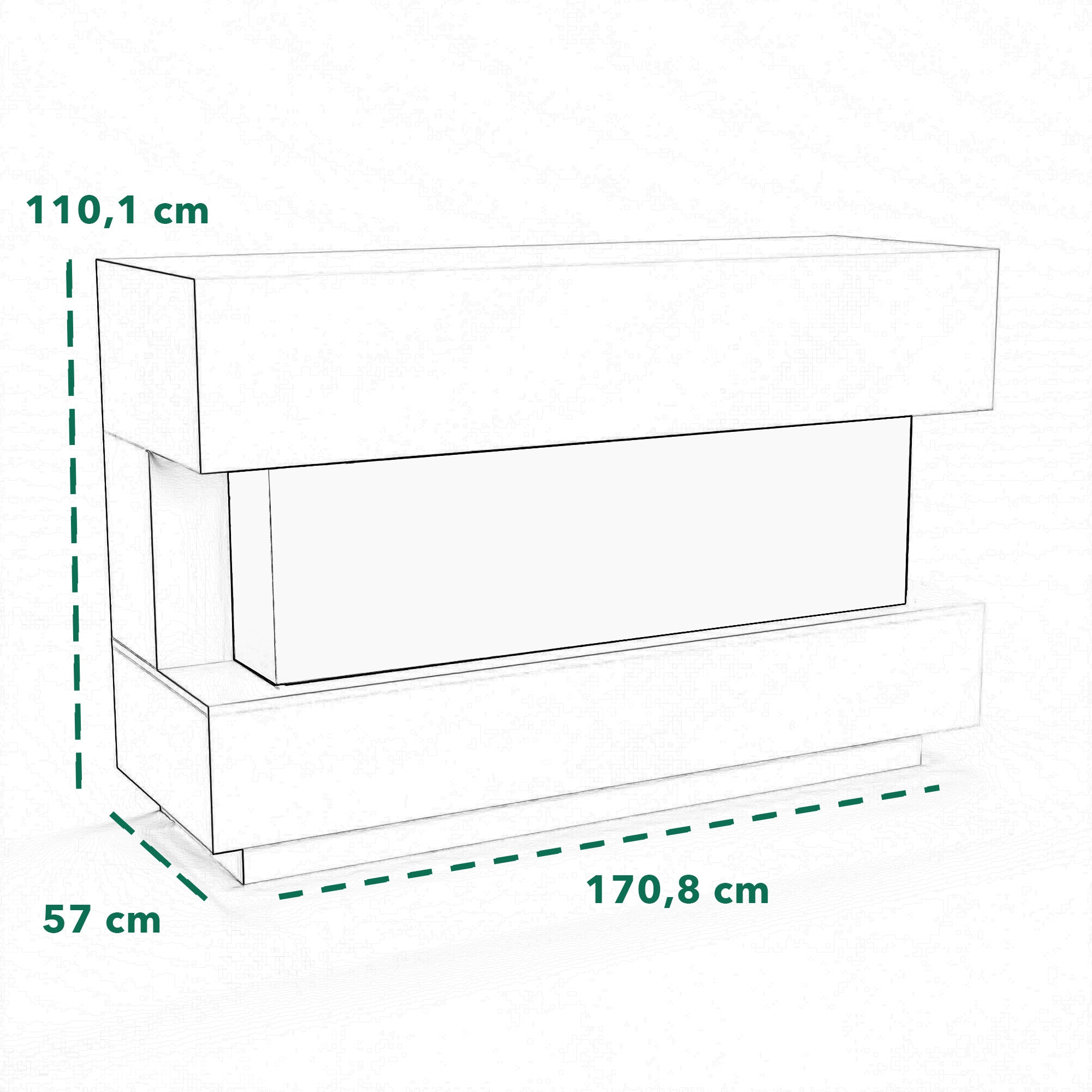 Cheminée électrique Glow Fire HG1 avec feu holographique
