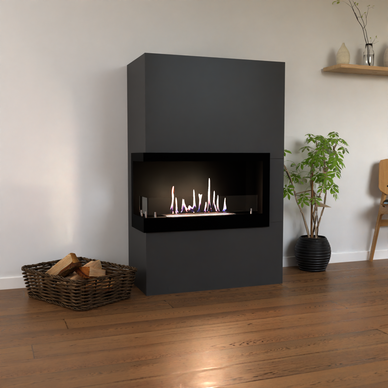 Glow Fire Halden Rechts Ethanol Kamin