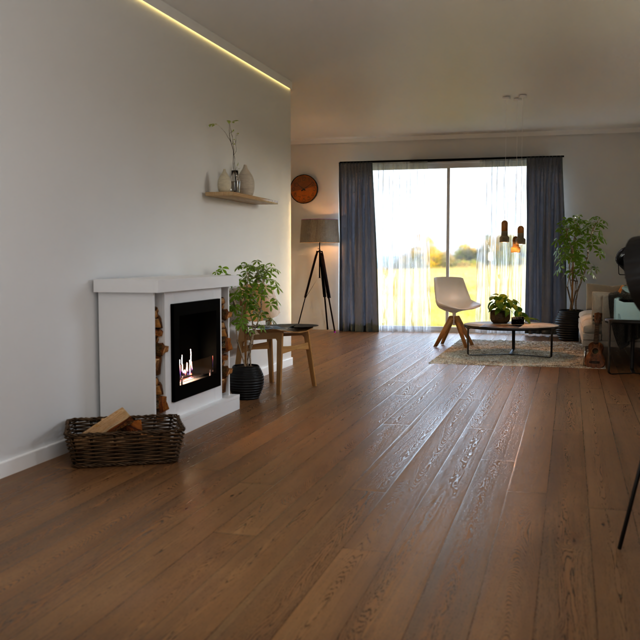 Glow Fire Hamar Ethanol Kamin Weiß