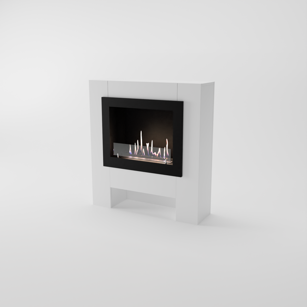 Glow Fire Harstad RW Ethanol Kamin Weiß