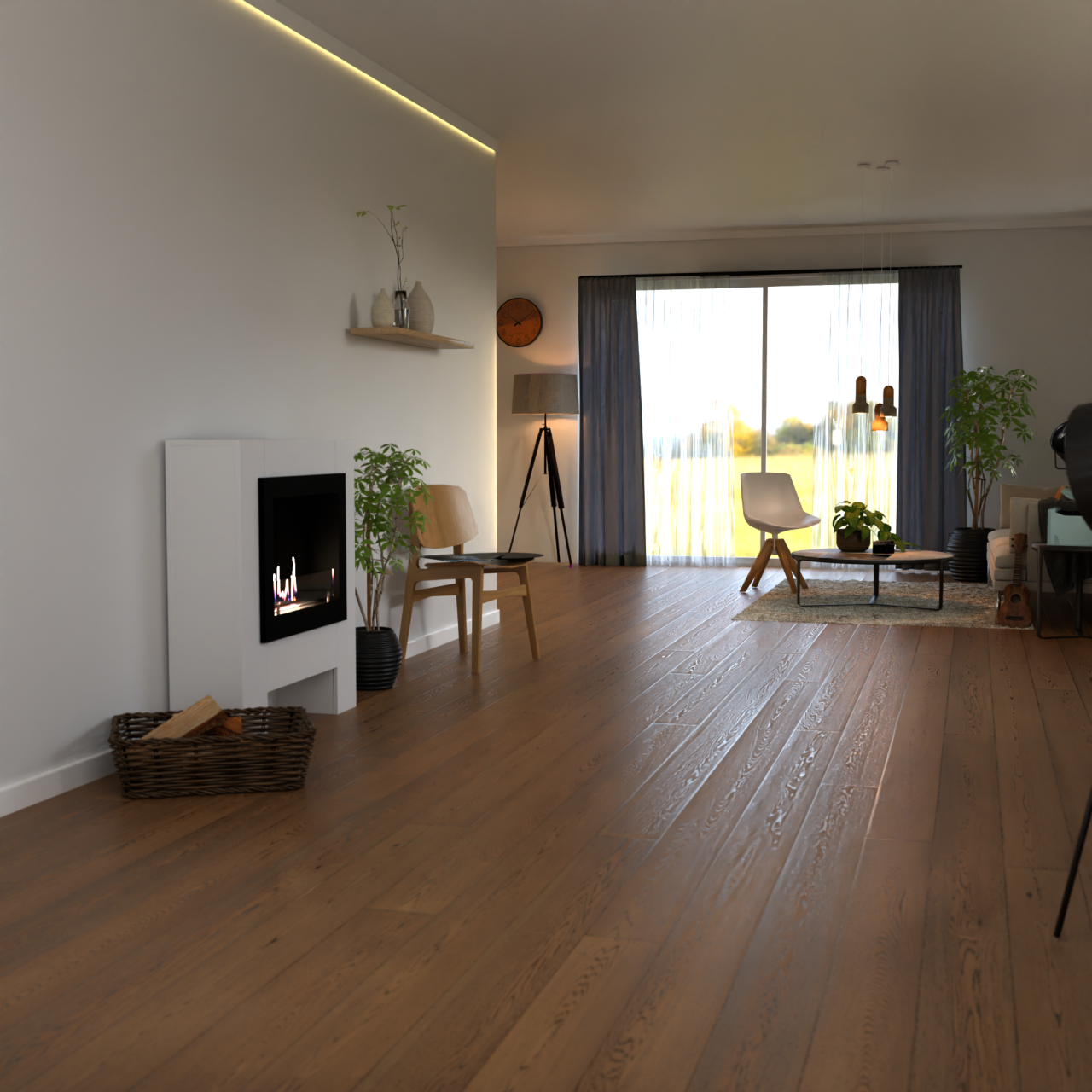 Glow Fire Harstad RW Ethanol Kamin Weiß