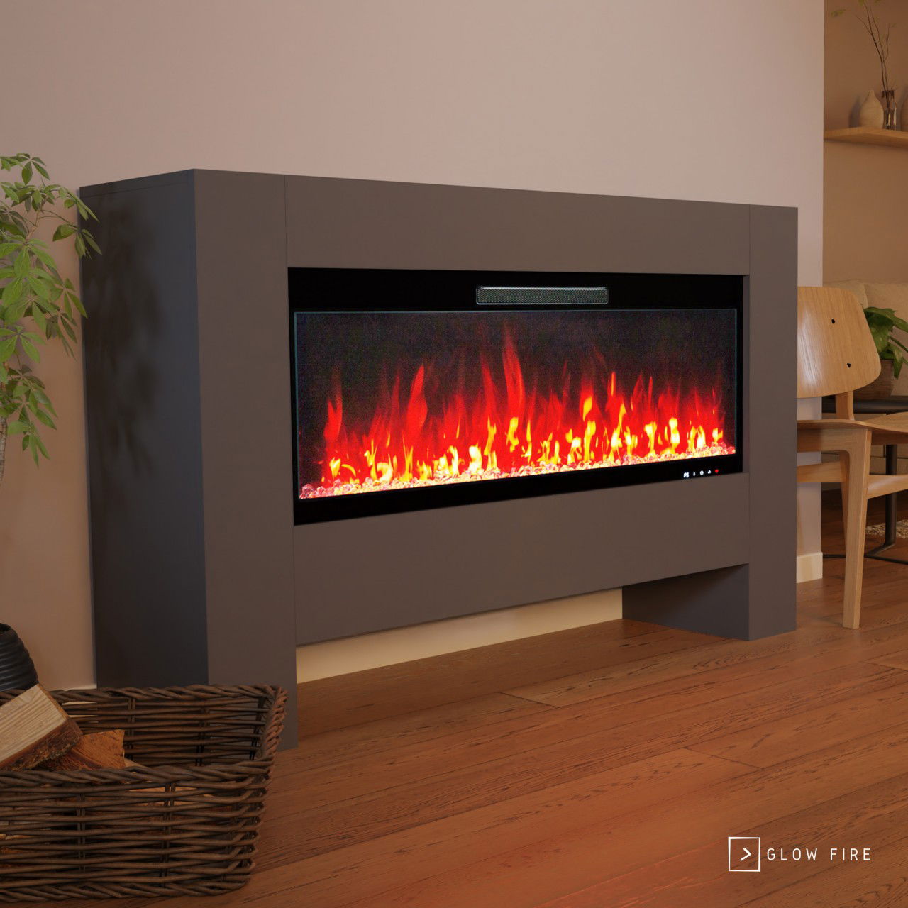 Glow Fire Hermes Weiß Elektrokamin