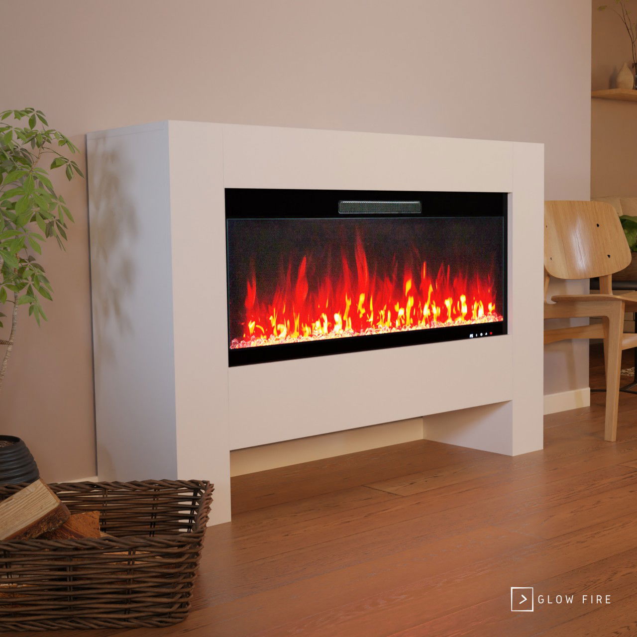 Glow Fire Hermes Weiß Elektrokamin