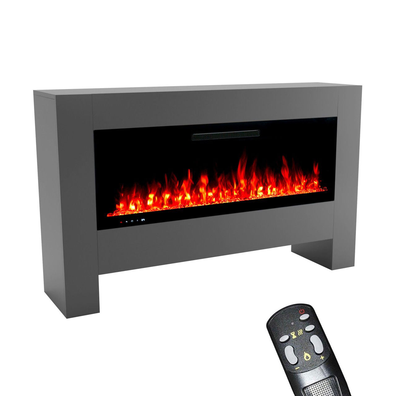 Glow Fire Inside Hermes Grau Elektrokamin