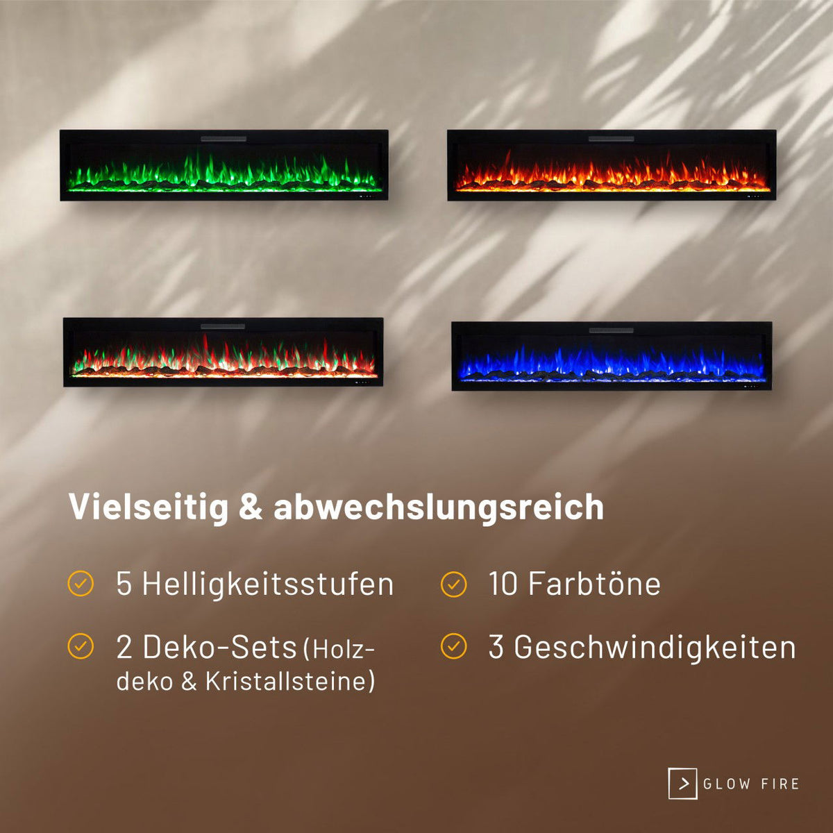 Glow Fire Hermes Weiß Elektrokamin