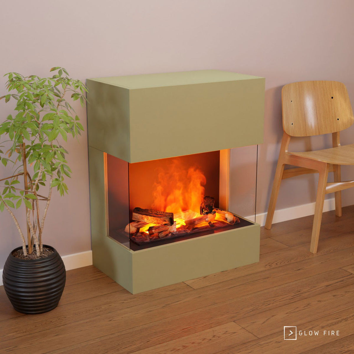 Glow Fire Kästner Multicolor Elektrokamin mit Wasserdampf
