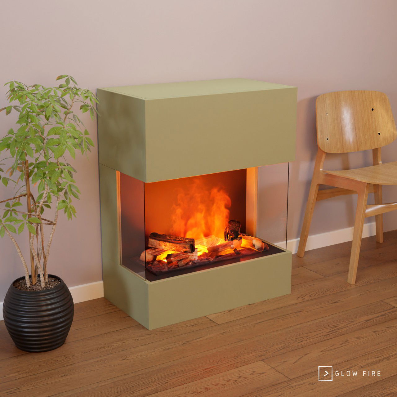 Glow Fire Kästner Multicolor Elektrokamin mit Wasserdampf