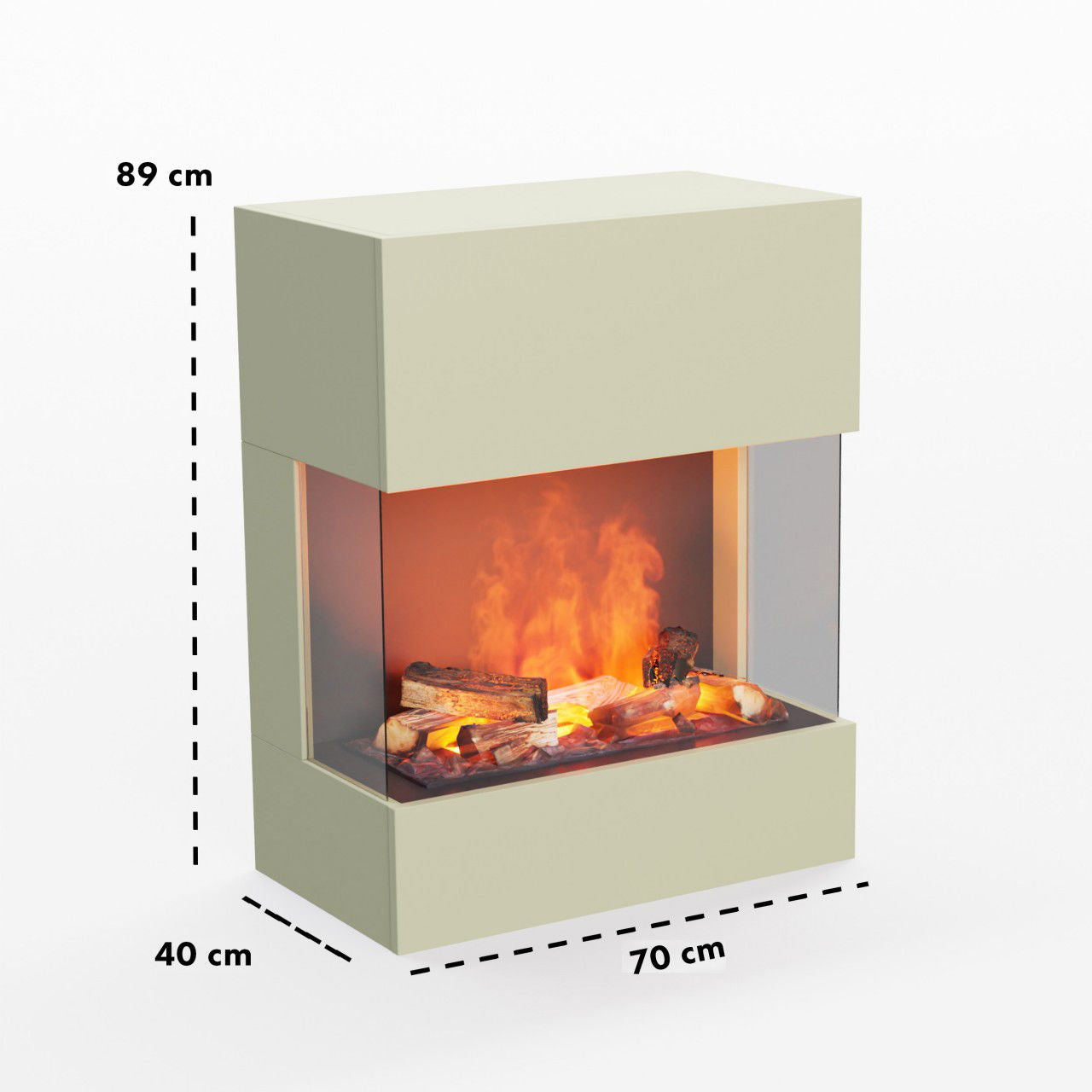 Glow Fire Kästner Wall Multicolor Elektrokamin mit Wasserdampf