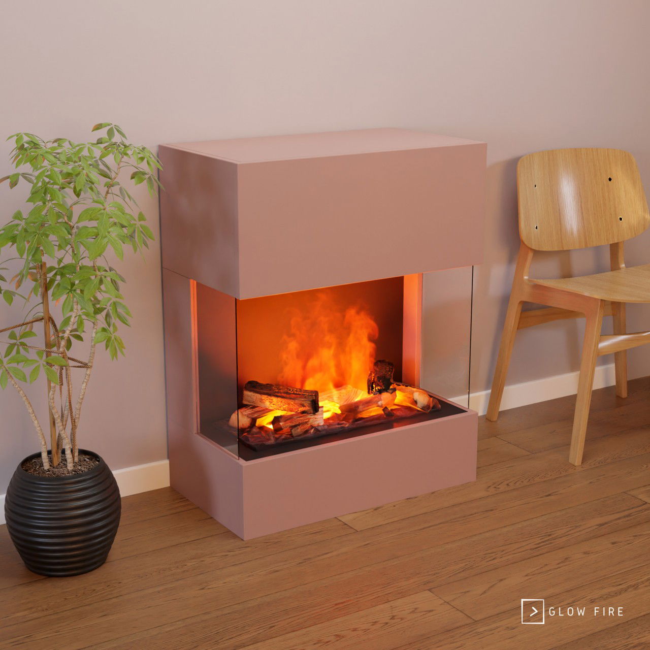 Glow Fire Kästner Multicolor Elektrokamin mit Wasserdampf