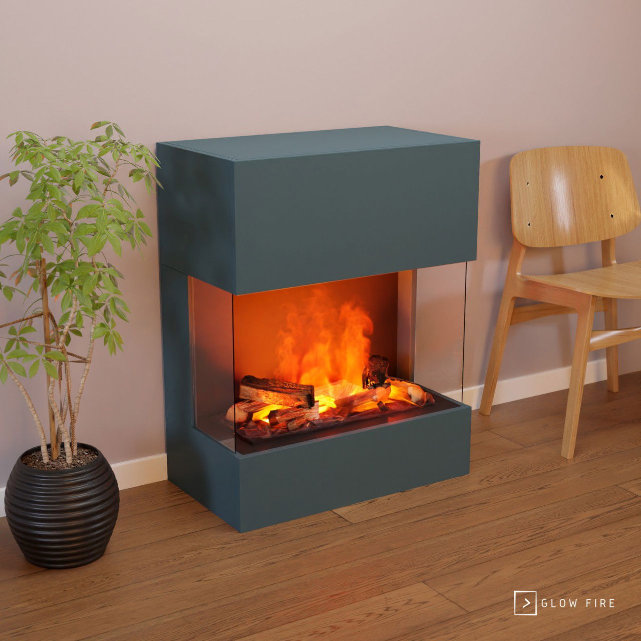 Glow Fire Kästner Multicolor Elektrokamin mit Wasserdampf