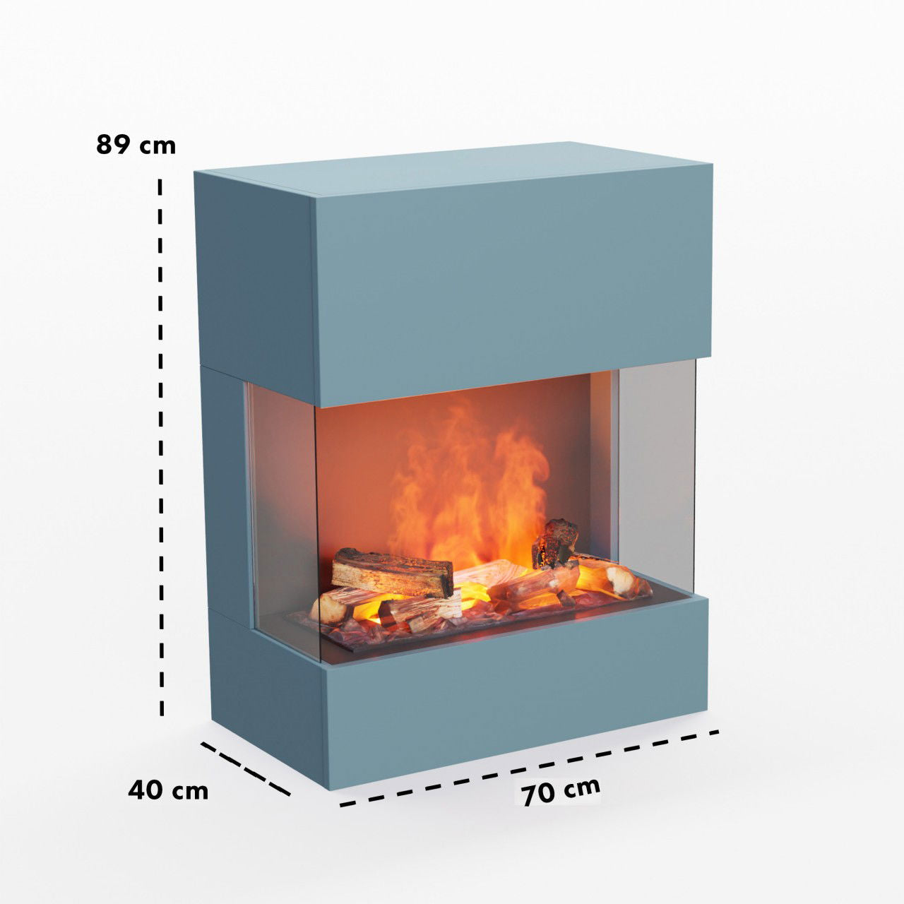 Glow Fire Kästner Wall Weiß Elektrokamin mit Wasserdampf