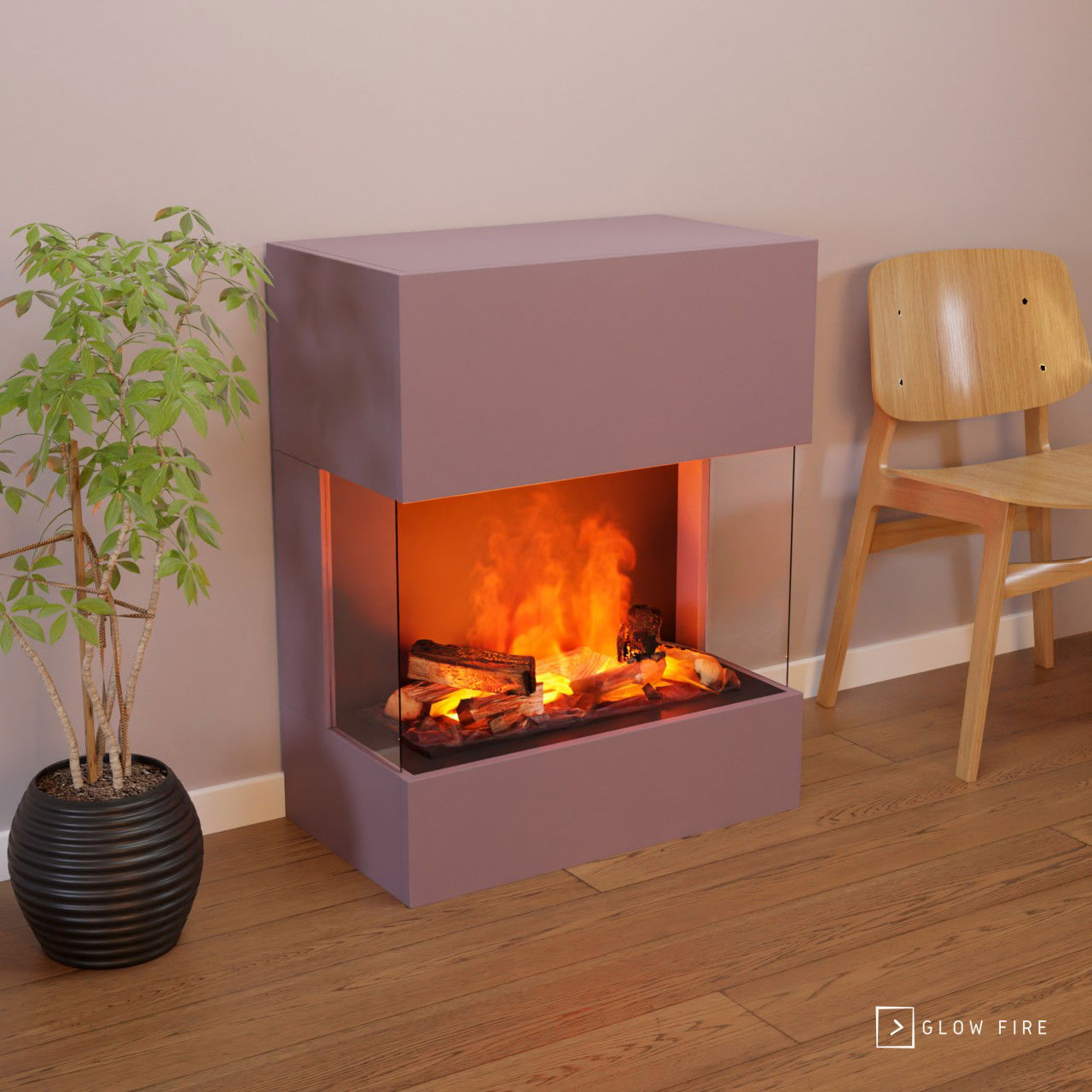 Glow Fire Kästner Multicolor Elektrokamin mit Wasserdampf