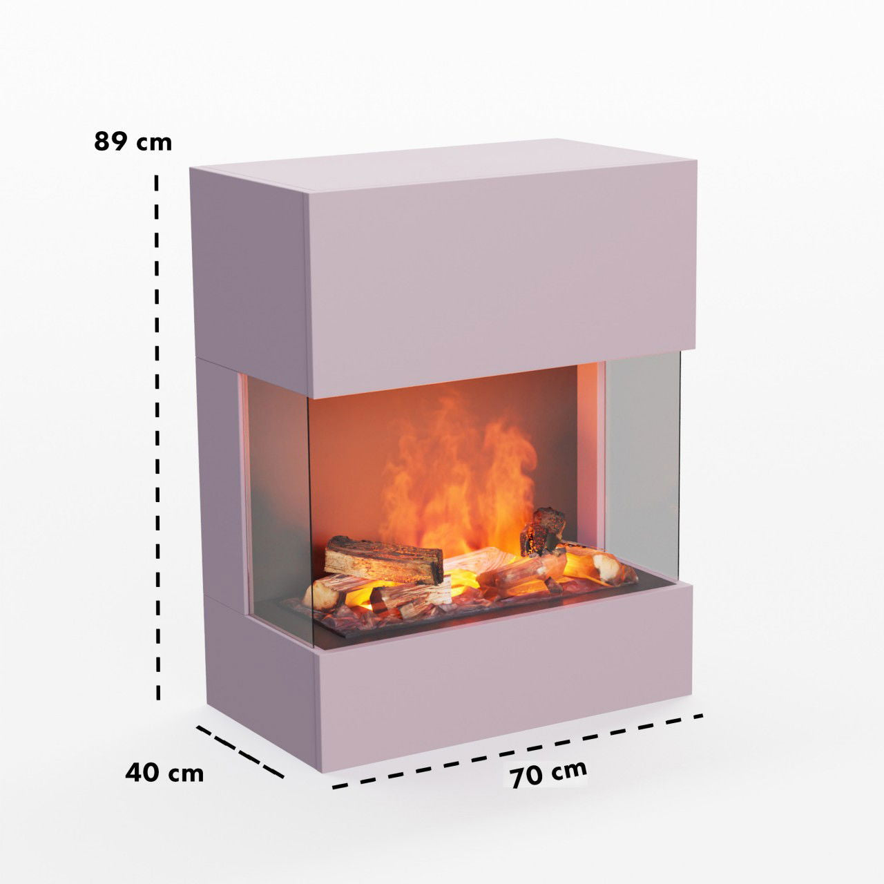 Glow Fire Kästner Wall Weiß Elektrokamin mit Wasserdampf