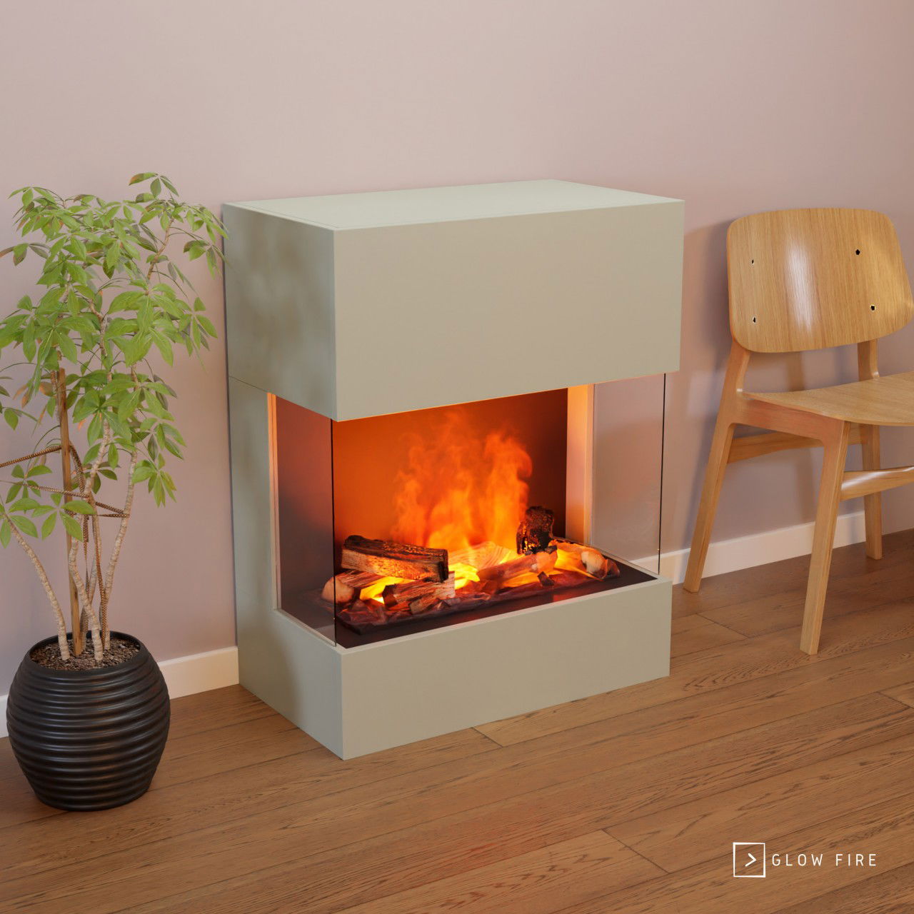 Glow Fire Kästner Multicolor Elektrokamin mit Wasserdampf