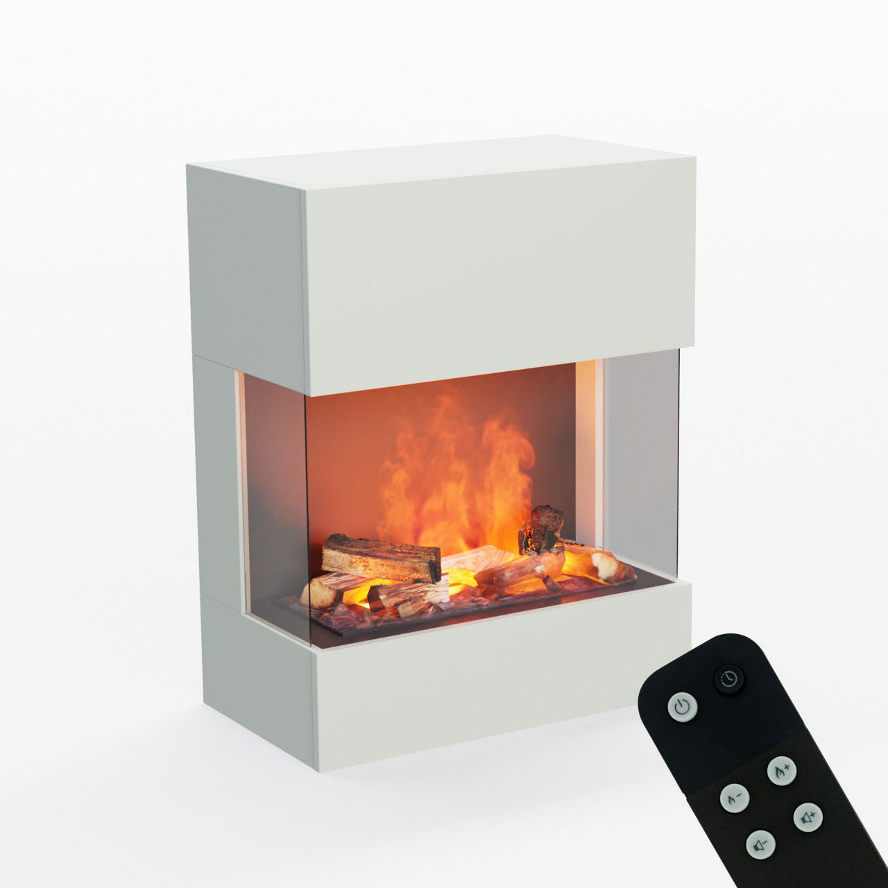 Glow Fire Kästner Wall Weiß Elektrokamin mit Wasserdampf