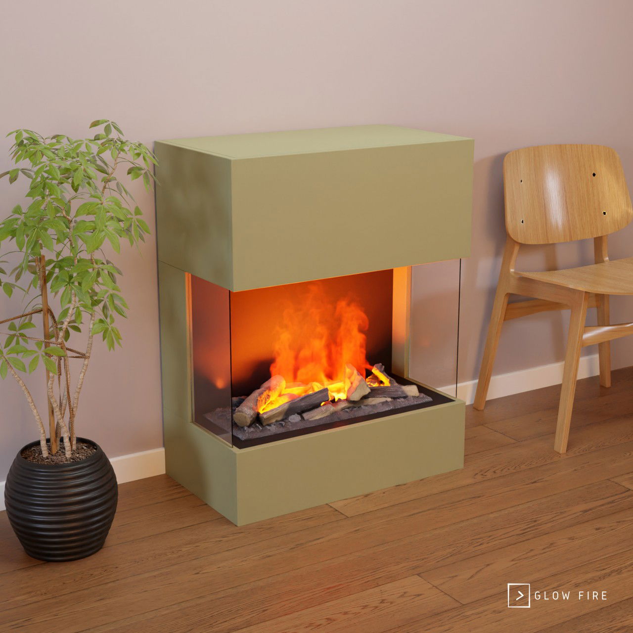Glow Fire Kästner Multicolor Elektrokamin mit Wasserdampf