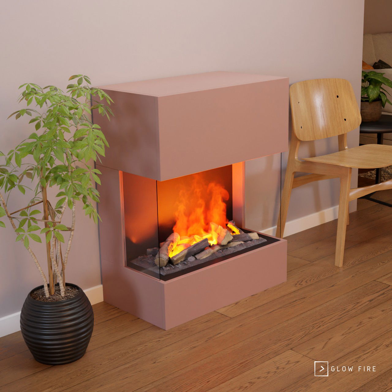 Glow Fire Kästner Multicolor Elektrokamin mit Wasserdampf