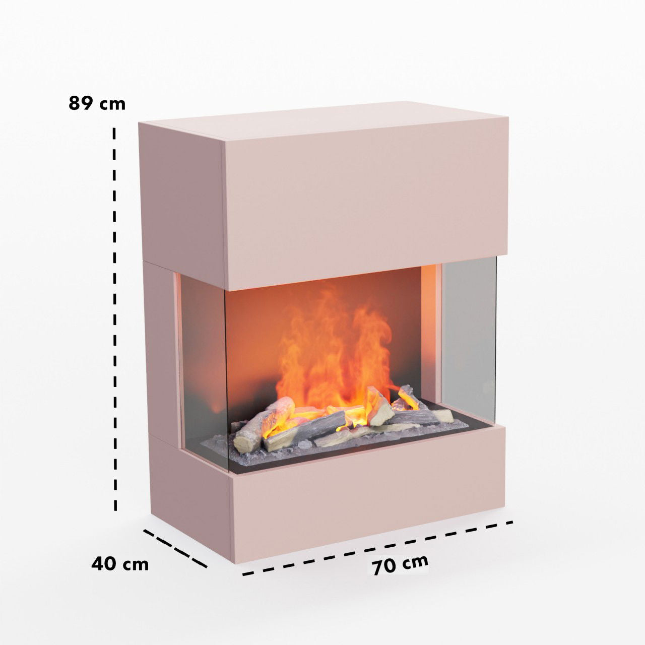 Glow Fire Kästner Wall Weiß Elektrokamin mit Wasserdampf