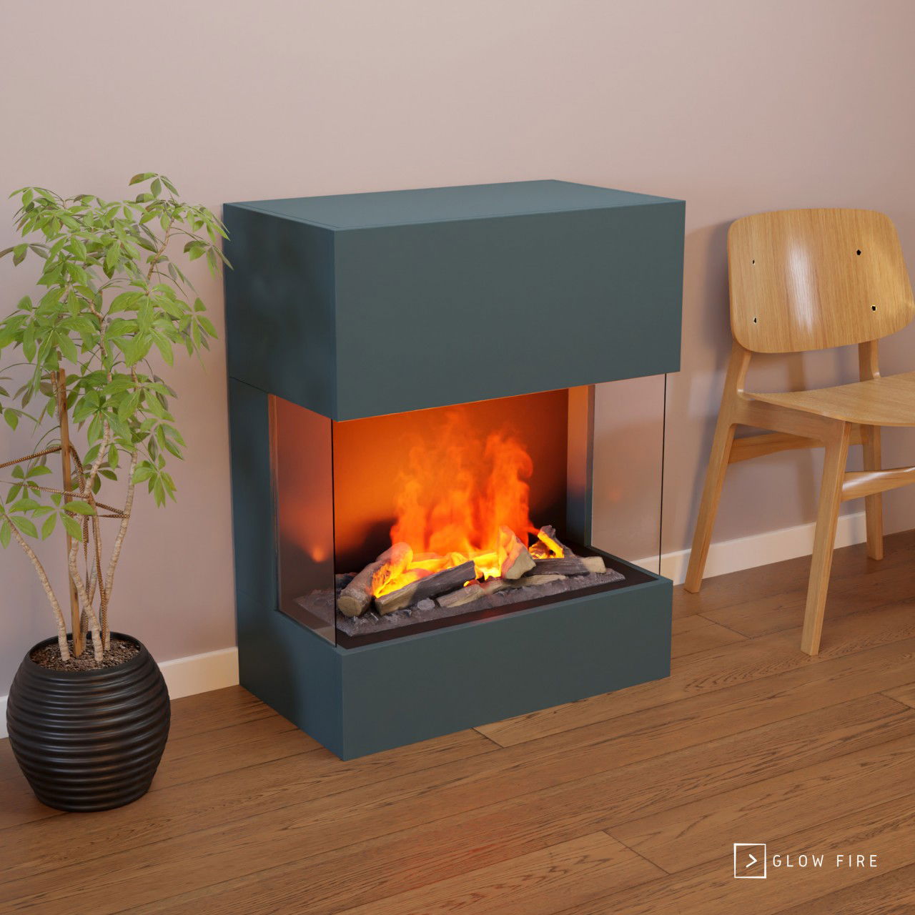 Glow Fire Kästner Multicolor Elektrokamin mit Wasserdampf