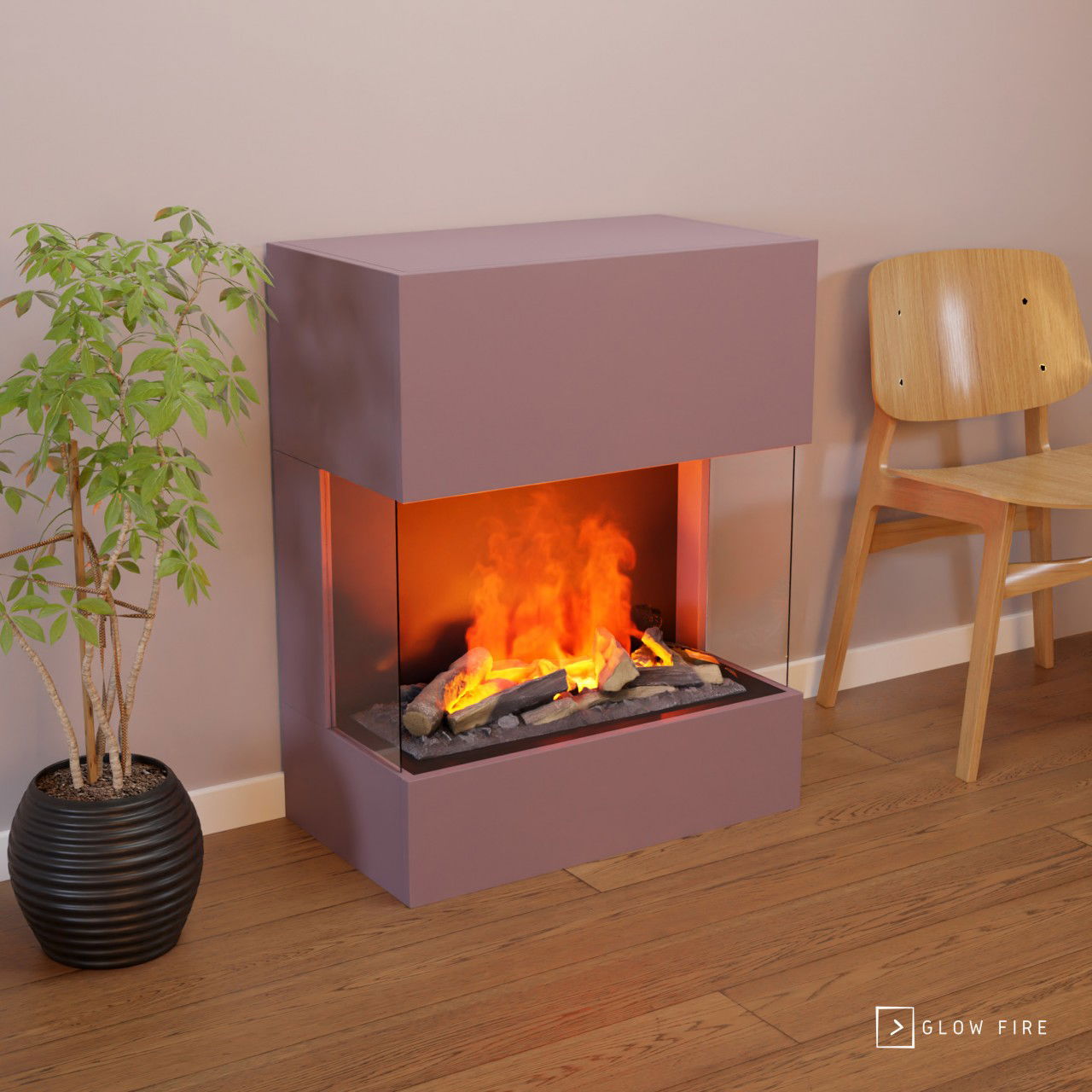 Glow Fire Kästner Multicolor Elektrokamin mit Wasserdampf