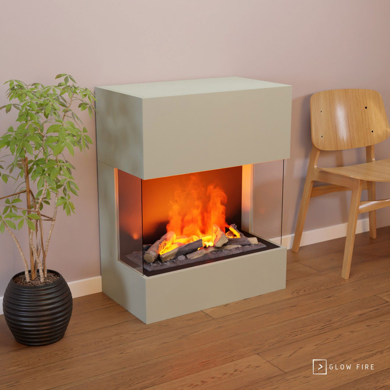 Glow Fire Kästner Multicolor Elektrokamin mit Wasserdampf