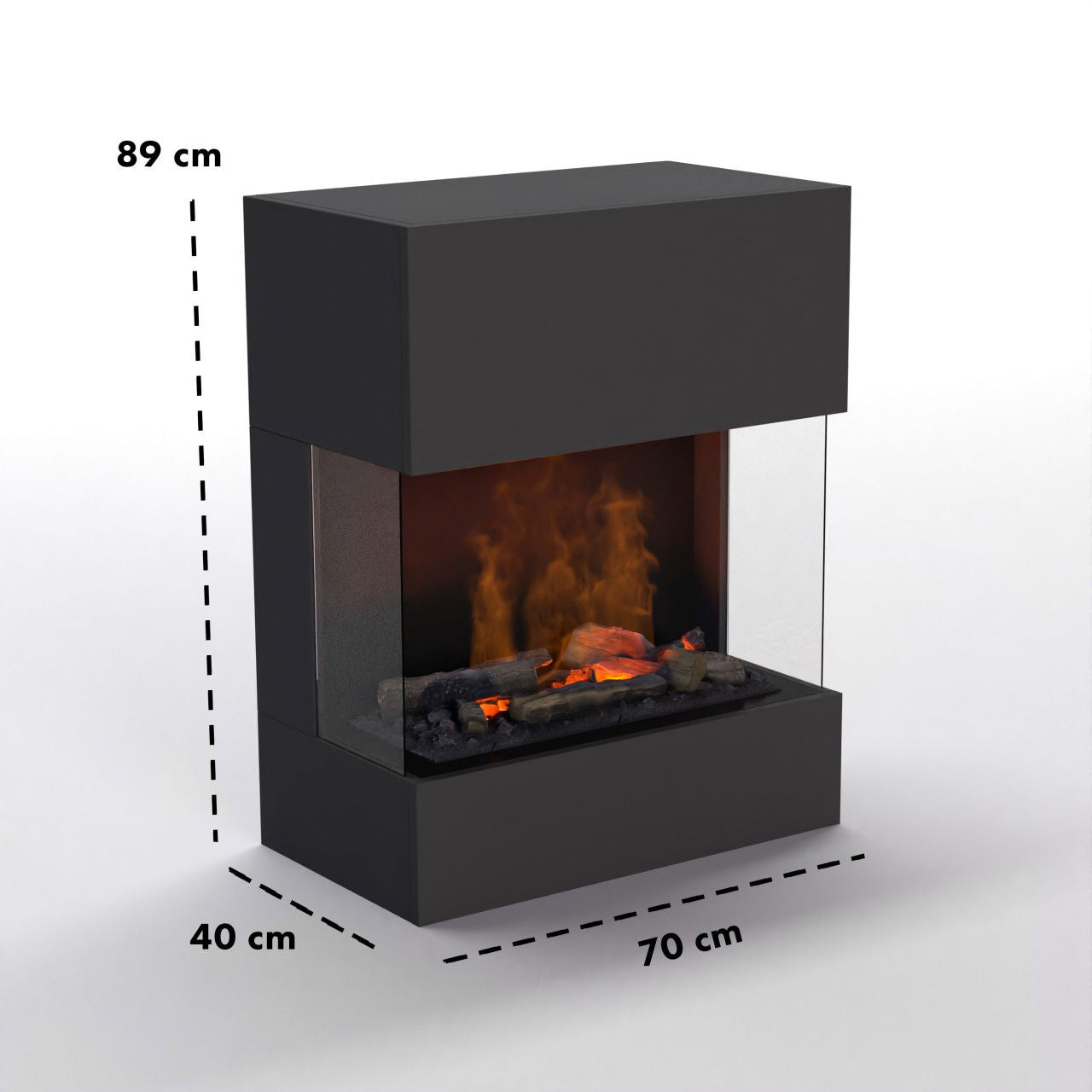 Glow Fire Kästner Weiß Elektrokamin mit Wasserdampf